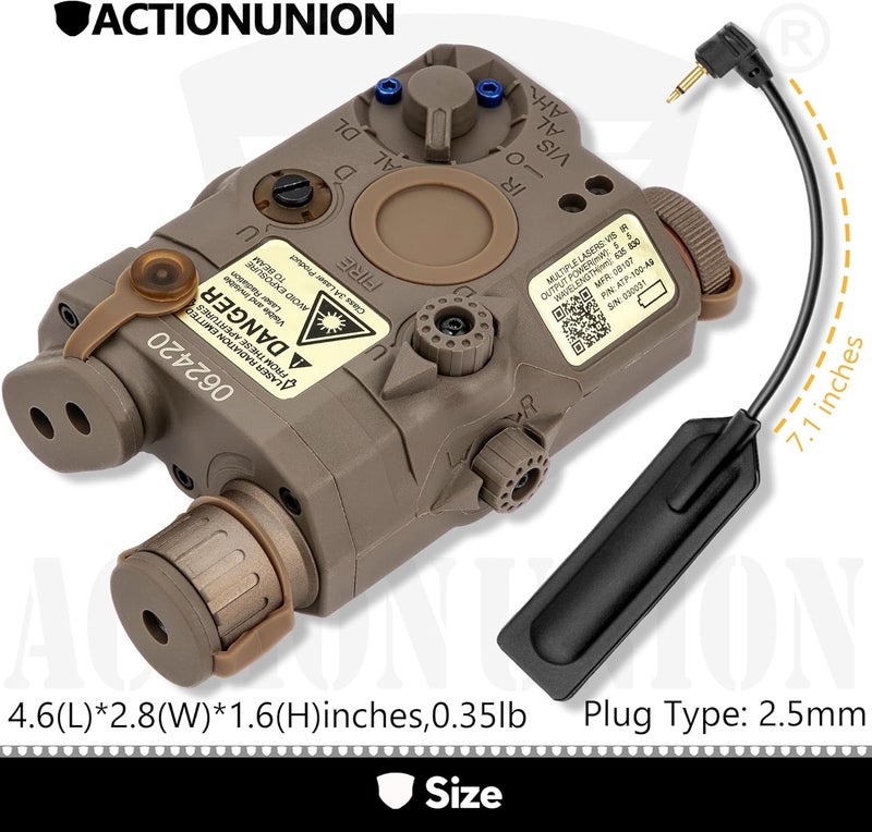 ACTIONUNION ليزر IR PEQ-15 من Airsoft + ليزر أحمر مرئي + مصباح LED أبيض - Image 5
