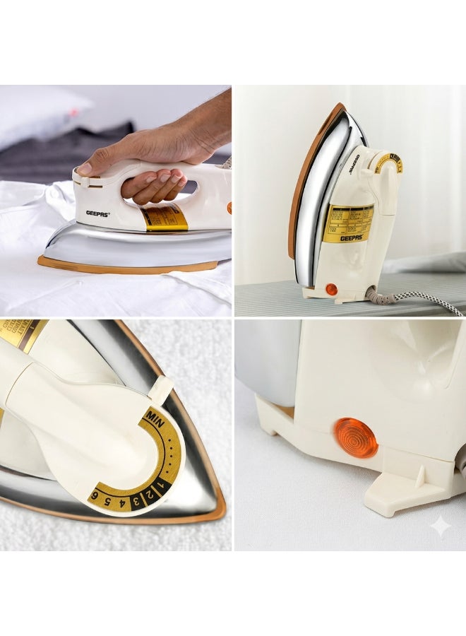 NIKAI Heavy Iron With Golden Teflon Coated Soleplate Overheating Protection 1200 W NDI724X White - Image 4