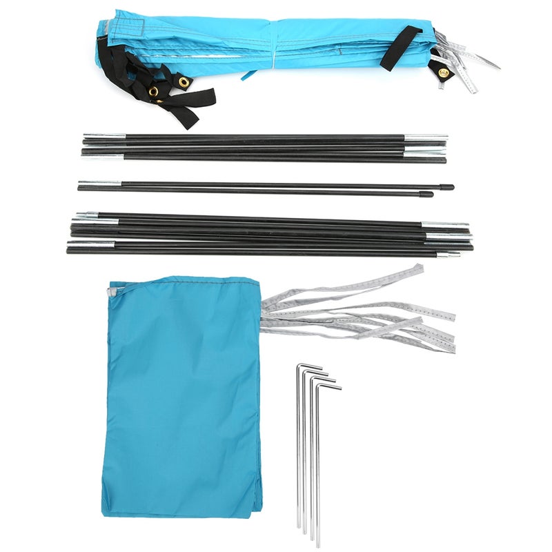 Polyester Silver Coating Double Folding Portable Outdoor Sunshade Practical Sandbeach Tent Awning for Using Beach Vacation - Image 1