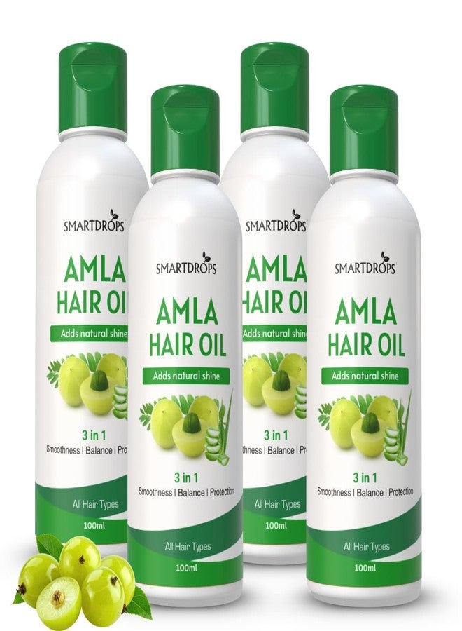 Smartdrops Amla Oil Lightweight Hair Care Formula for Daily Use, Scalp Massage and Styling Oil Suitable for Different Hair Types | 100ml (Pack 4) - Image 1