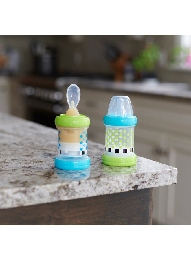 Sassy Baby Food Nurser - 4+ Months Set of 2- 4oz 100% Silicone Nipple and Spoon BPA-Free - Image 2