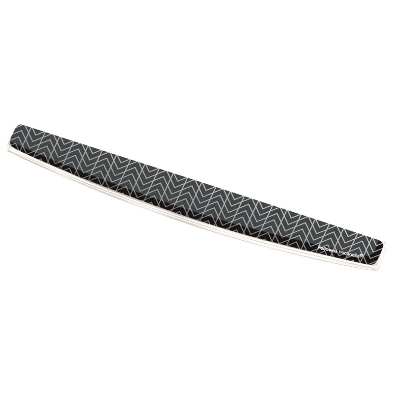Fellowes Photo Gel Keyboard Wrist Rest with Microban Protection, Black Chevron (9550001) - Image 2