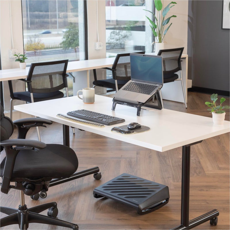 Fellowes Photo Gel Keyboard Wrist Rest with Microban Protection, Black Chevron (9550001) - Image 3