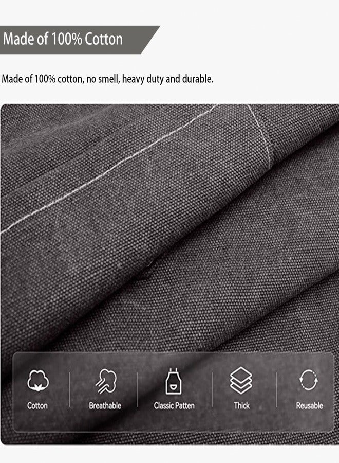 Ofrdncy Chef Aprons for Men Women with Large Pockets, Cotton Canvas Cross Back Heavy Duty Adjustable Work Apron - Image 3