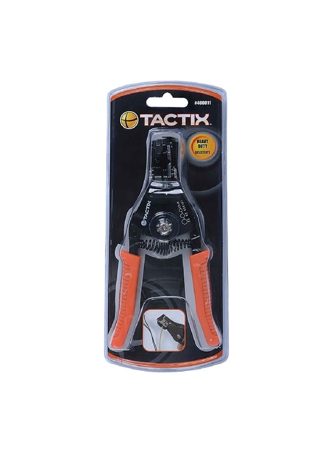 Tactix Durable and Efficient Ergonomic Automatic Wire Stripper Black and Orange 24 x 4 x 10 cm 400011 - Image 3