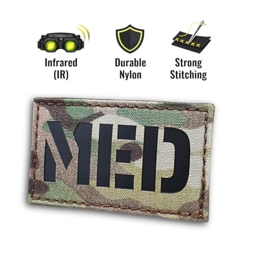 Tactical Freaky MED Medic EMS Infrared IR Lasercut Patch (Multicam) - Image 3