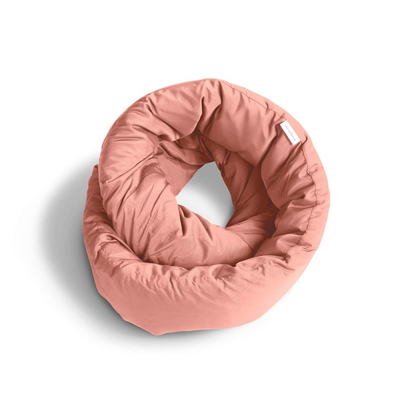 Huzi Huzi Infinity Pillow - Travel Neck Pillow - Versatile Soft 360 Support Scarf - Machine Washable - Home Travel Flight Road Trips (Pink)  - Image 1