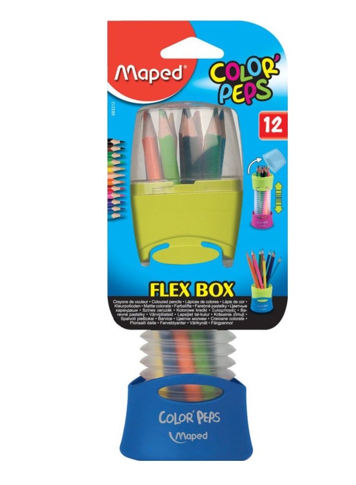 Maped 12-Piece Colour Pencils With Flex Box For Storage Assorted Colours - Image 1