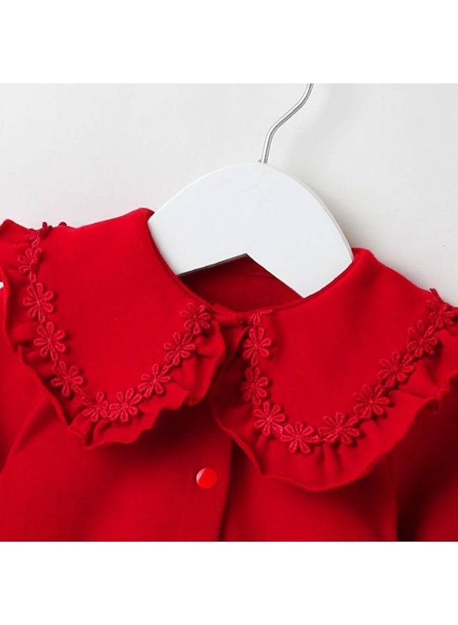 DOOKOO Baby Girl Apparel Set, Cute Baby Jumpsuit, Infant Party Outfit with Hat - Image 4