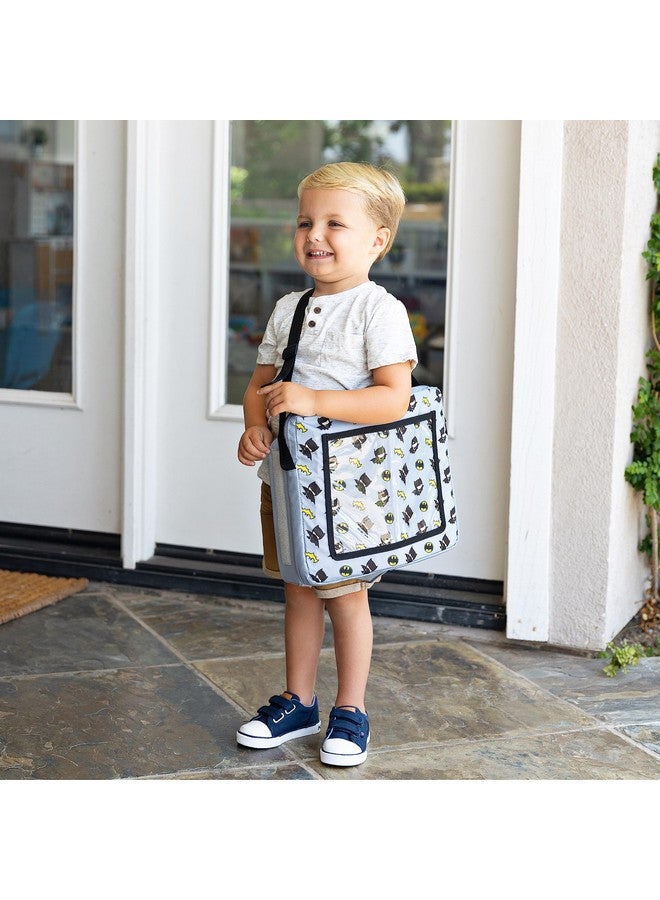 J.L. Childress DC Comics Batman 3-in-1 Travel Tray & iPad Tablet Holder - Car Seat Lap Tray for Toddlers, Kids - Use on Airplanes, Road Trips, Lap Desk - Tablet Holder and Carry Bag - Batman - Image 5