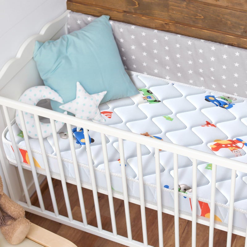 Letmxiu Premium Baby Mattress for Crib and Toddler Bed, 100% Knitted Fabric, Premium Fleece Surface-Hypoallergenic, Soft Breathable, 5" Thick-Firm and Optimal Support, Non-Toxic Crib Mattress - Image 2