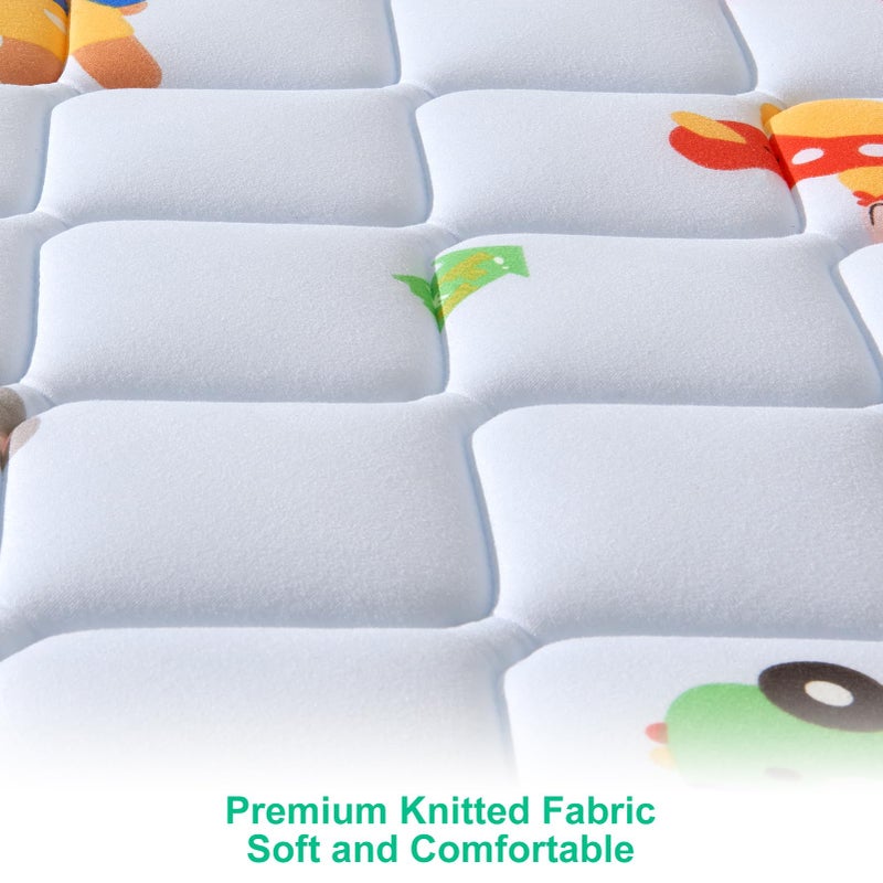 Letmxiu Premium Baby Mattress for Crib and Toddler Bed, 100% Knitted Fabric, Premium Fleece Surface-Hypoallergenic, Soft Breathable, 5" Thick-Firm and Optimal Support, Non-Toxic Crib Mattress - Image 3