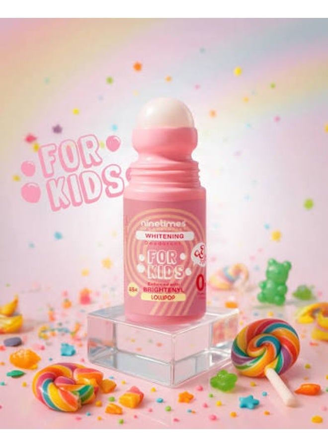 NINETIMES WHITENING DEODORANT FOR KIDS 48H 50ML LOLLIPOP