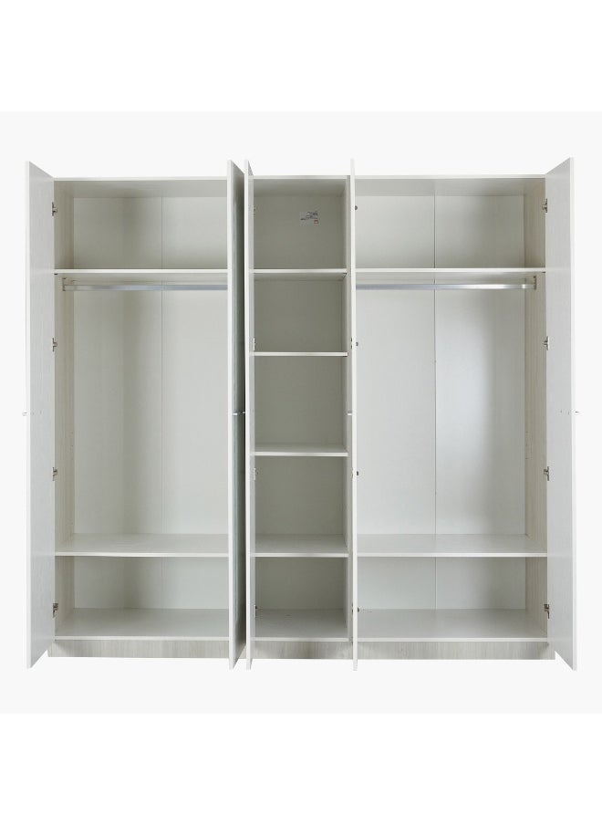 Home Box - Fiesta 5-Door Wardrobe With Mirror 216 X 226.6 X 59.6 Cm - Image 1