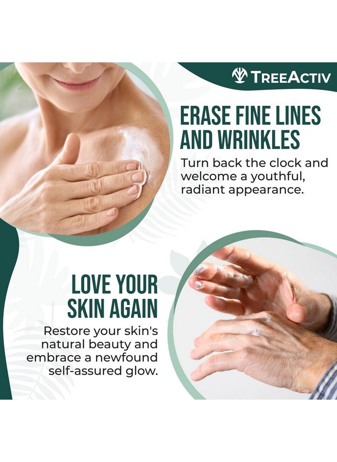 TreeActiv TreeActiv Crepey Skin Repair Treatment, 2-Pack, Firming Cream For Face and Neck, Skin Firming and Tightening Lotion with Hyaluronic Acid, Crepey Skin Treatment to Moisturize Dry Crepe Skin, 1000+ Uses  - Image 4