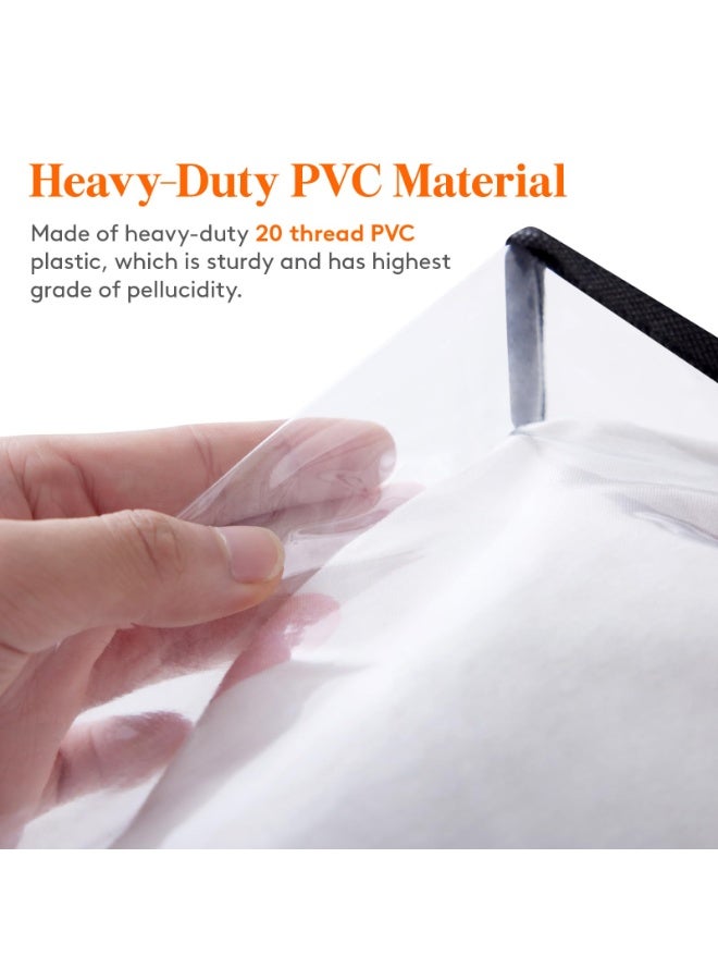 XiuWoo Lifewit 6 Pack Clear Clothes Storage Bags, 60L Plastic Blanket Vinyl Foldable Moving Bags with Zipper, Closet Organizers and Storage Containers for Bedding,... - Image 2