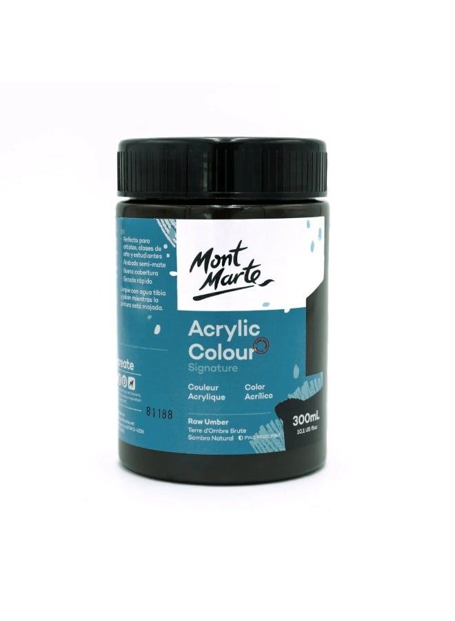 Signature Acrylic Colour 300ml Content Raw Umber