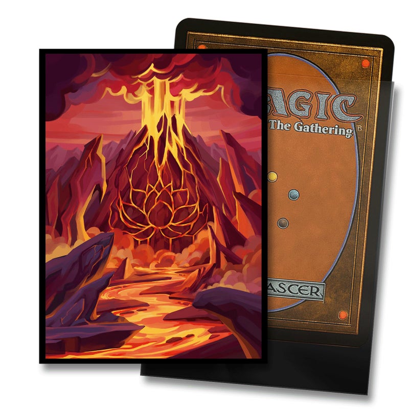 Kiiransr MTG Card Sleeves - Mountain - Lotus Series - Ultra Clear Front & Matte Finish Back, 100 Count Standard Size TCG Sleeves, Matte Art Sleeve for Magic The Gathering - Image 2