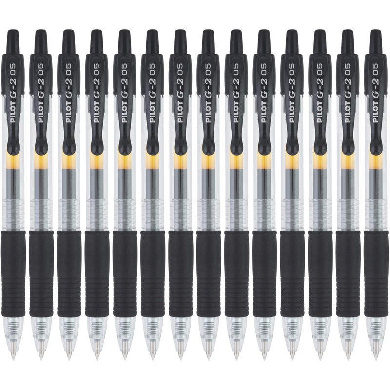 Pilot G2 Premium Gel Roller Pens, Extra Fine Point 0.5 mm, Gel Pens Black, Pack of 14 - Ideal for School, Journaling & Office Writing - Image 1