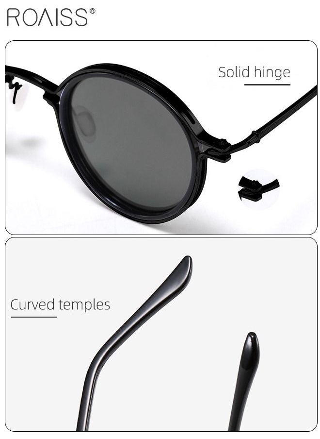 Women's Polarized Round Sunglasses, UV400 Protection Sun Glasses with Black Metal Frame and Grey Lenses, Fashion Anti-glare Sun Shades for Women with Glasses Case, 47mm - pzsku/Z6CDDC853194059131954Z/45/_/1682501931/b214f6c9-c570-410b-ad7b-b1600e387957