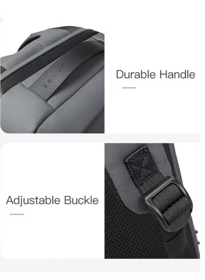 بانجي حقيبة ظهر للسفر مقاومة للماء، حقيبة ظهر محمولة معتمدة من شركات الطيران للسفر الدولي، حقيبة ظهر متينة مضادة للسرقة ومقاومة للماء مع منفذ شحن USB خارجي، حقيبة ظهر للسفر في عطلة نهاية الأسبوع للجنسين... - Image 4