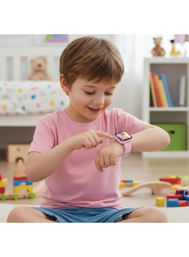 تراندز الخيار الأول : مروحة/ساعة ذكية للأطفال من تراندز SW340 مع شاشة 1.83 بوصة، ذاكرة 1 جيجابايت، كتب صوتية مدمجة، بطاقات تعليمية، ألعاب، ومقاومة للماء IP68 - لون وردي - Image 5
