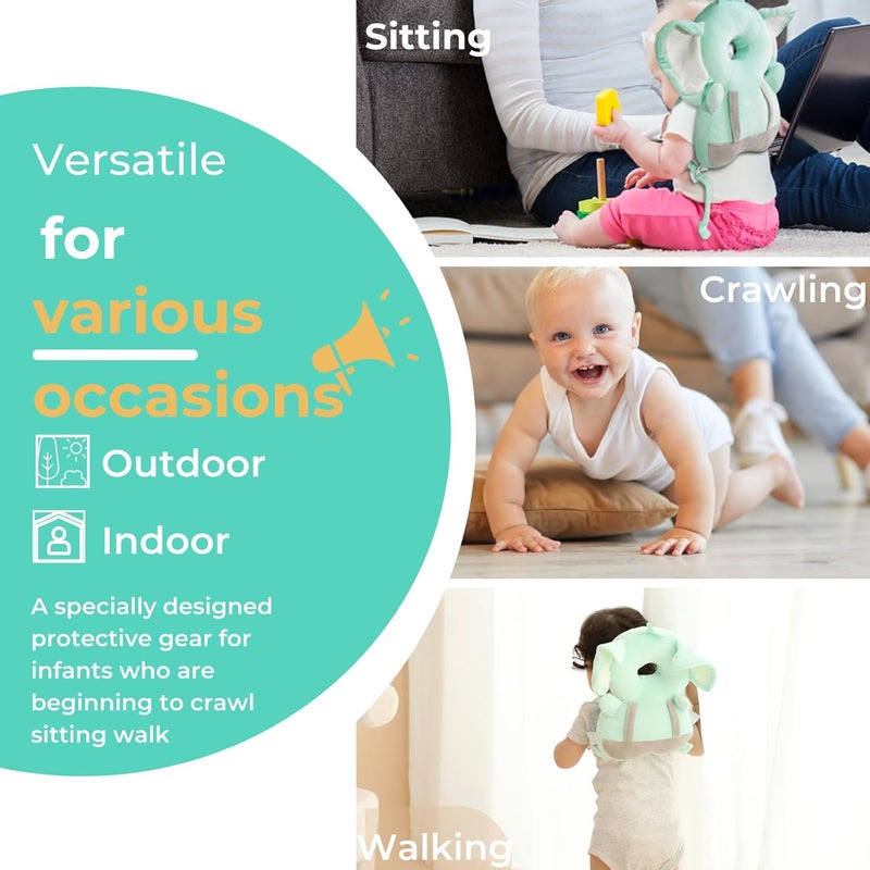Maforts Baby Head Protector,Head Protection Back Pack for Sitting Crawling Walking,Adjustable Toddlers Safety Pad Cushion - Image 4