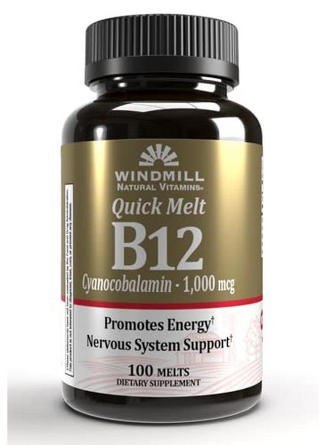 WINDMILL أقراص ويندميل B12 1000 ميكروغرام 100 ويندميل *ذوبان سريع جديد* متنوعة - Image 1