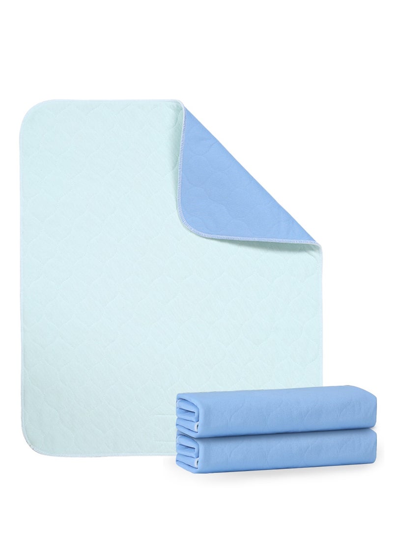 Ehucon Reusable  Changing pads (Pack Of 2) for Baby 50 cm X 50 cm Soft Ultra Absorbent Waterproof Diaper Mess-Free Changing Mat Liners Baby Changing Mat Cover Bed Pads - Image 1