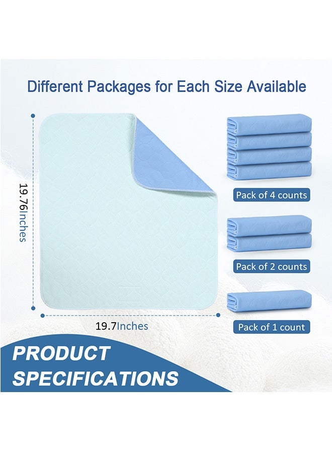Ehucon Reusable  Changing pads (Pack Of 2) for Baby 50 cm X 50 cm Soft Ultra Absorbent Waterproof Diaper Mess-Free Changing Mat Liners Baby Changing Mat Cover Bed Pads - Image 2
