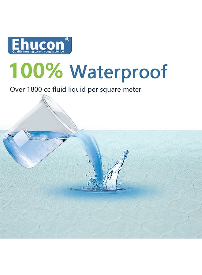 Ehucon Reusable  Changing pads (Pack Of 2) for Baby 50 cm X 50 cm Soft Ultra Absorbent Waterproof Diaper Mess-Free Changing Mat Liners Baby Changing Mat Cover Bed Pads - Image 4