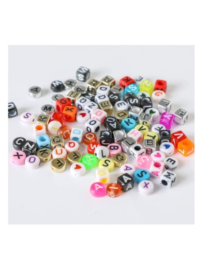 Grab Mantra 1100 Pieces Sorted  Alphabet Vowel And White Acrylic Letter Beads For Jewelry Bracelets Handmade Household Craft  - Image 5