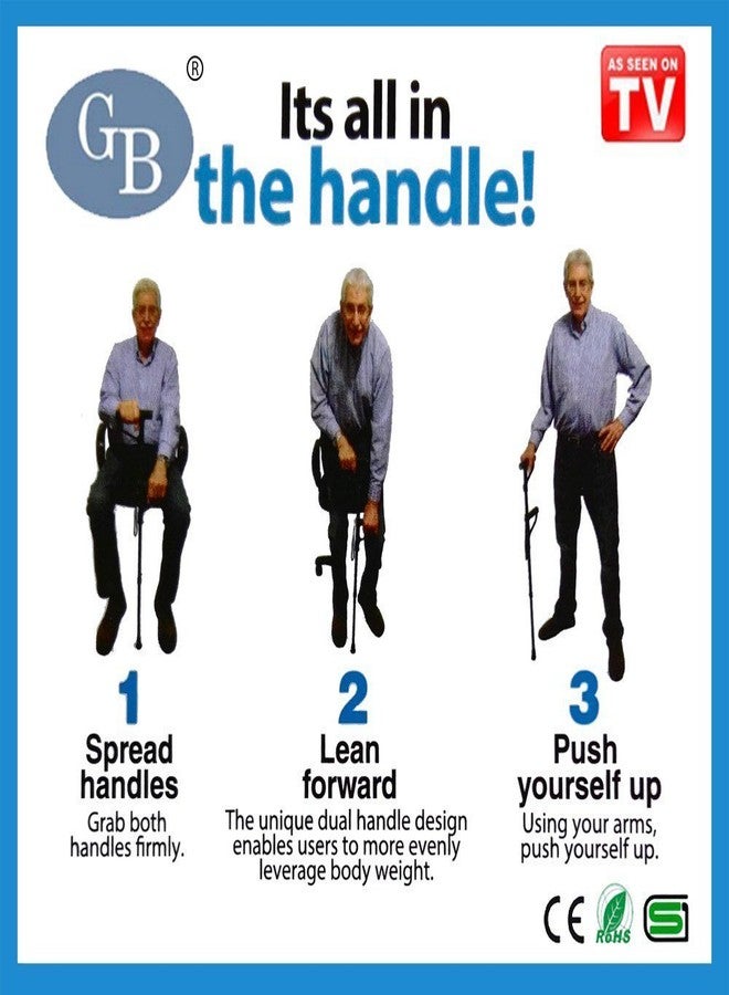 Maharsh Two Handled Cane with More Grip & Less Slip Dependable Folding Cane with Built in Lights - Image 3