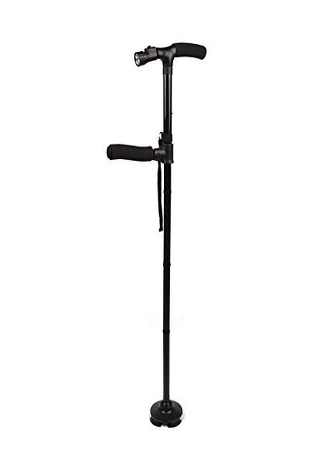 Maharsh Two Handled Cane with More Grip & Less Slip Dependable Folding Cane with Built in Lights - Image 4