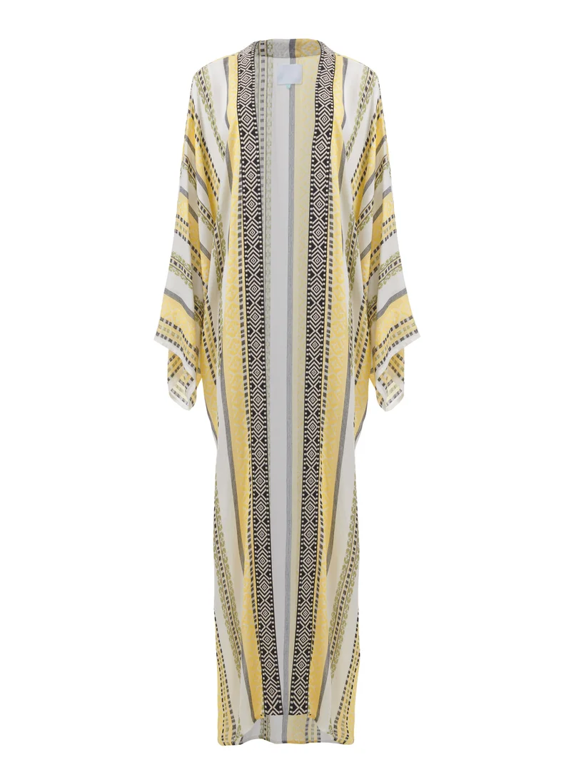 leem  Geometric Jacquard Abaya for Women | Best Price UAE