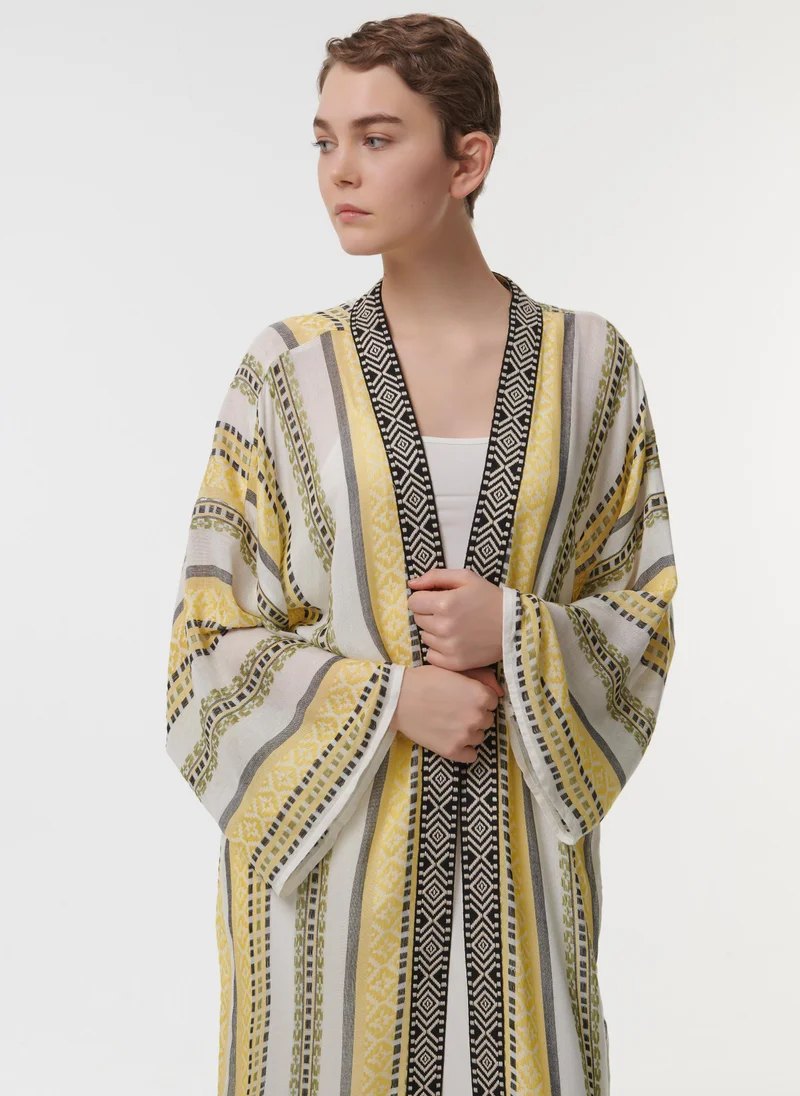 leem  Geometric Jacquard Abaya for Women | Best Price UAE