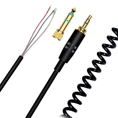 Sqrmekoko Extension Spring Relief Coiled Audio Cable for Sony MDR-7506 7509 MDR-V6 V600 V700 V900 ATH-M50 Headphones - Image 1