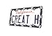 Creathome 3D Shining Daisy Heart License Plate Frame from Pure Zinc Alloy Metal Perfect Plate Holder Matt Black with Silver Glitter Luminously Heart - Image 2