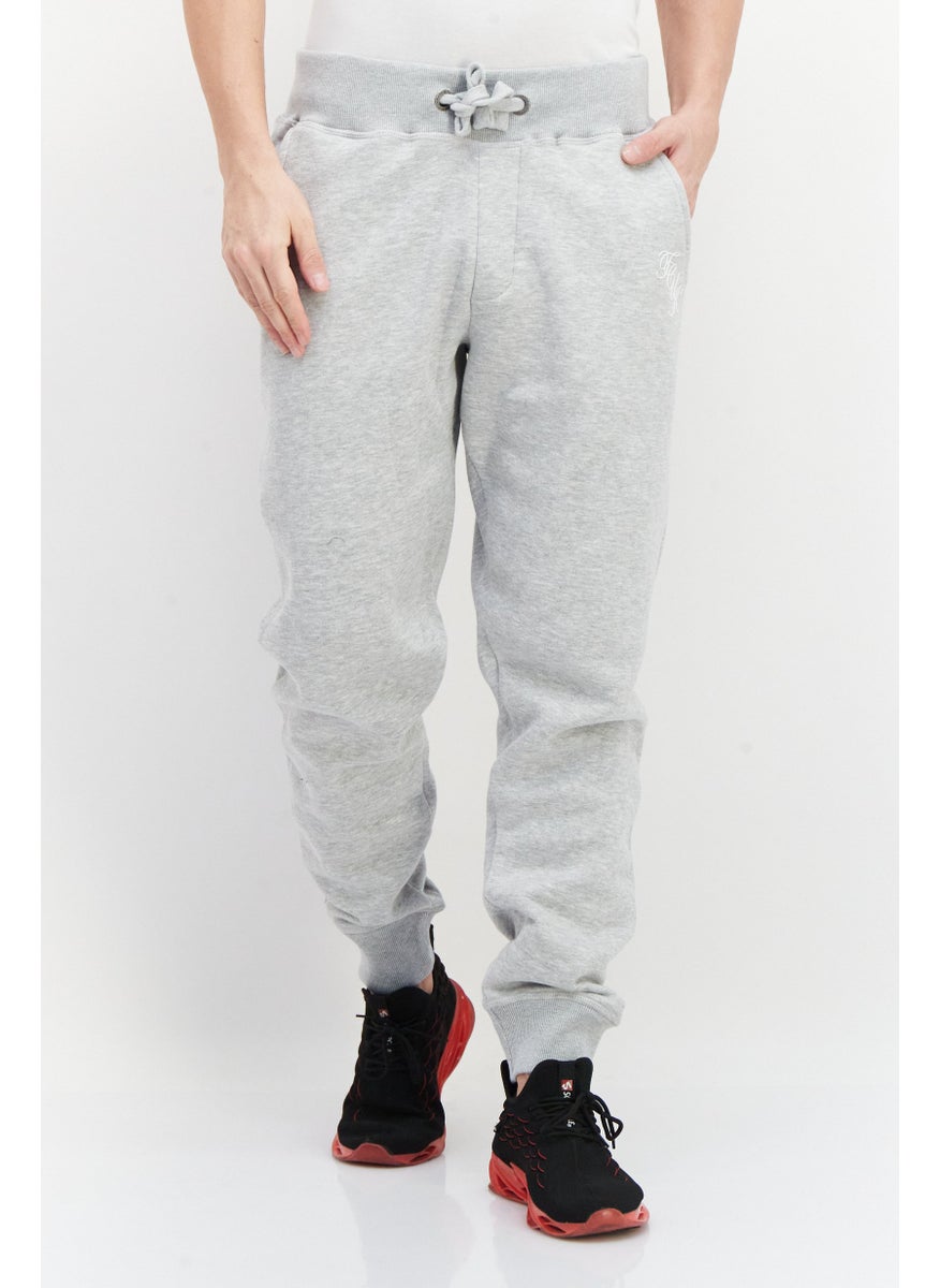 Men Brand Logo Drawstring Sweatpants, Light Grey Heather - pzsku/Z6CDE2950E94DA05796EEZ/45/_/1726109352/08cc8a80-e2e1-43fc-acb8-1216e27e14a8