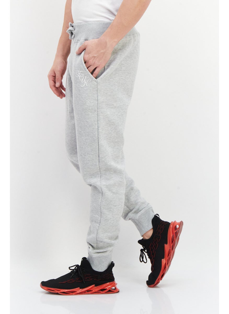 Men Brand Logo Drawstring Sweatpants, Light Grey Heather - pzsku/Z6CDE2950E94DA05796EEZ/45/_/1726109358/8e205adc-6a0b-4bfe-9ecd-bffea9844473