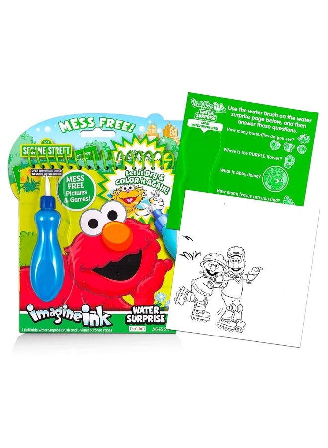 elmo Sesame Street Coloring Book Bundle - 3 Pack Sesame Street Activity Set with Mess Free Coloring Book, Paint with Water Book, and More - Image 3