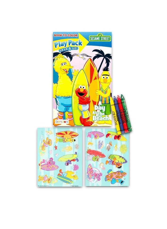 elmo Sesame Street Coloring Book Bundle - 3 Pack Sesame Street Activity Set with Mess Free Coloring Book, Paint with Water Book, and More - Image 1