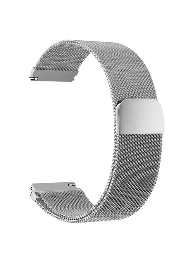 O Ozone Milanese Single Loop Band For CMF by Nothing Watch Pro/Watch Pro 2 Watchband Bracelet, Metal Mesh Magnetic Folding Buckle Adjustable Replacement Straps - Silver  - Image 1