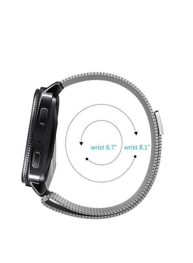 O Ozone Milanese Single Loop Band For CMF by Nothing Watch Pro/Watch Pro 2 Watchband Bracelet, Metal Mesh Magnetic Folding Buckle Adjustable Replacement Straps - Silver  - Image 3