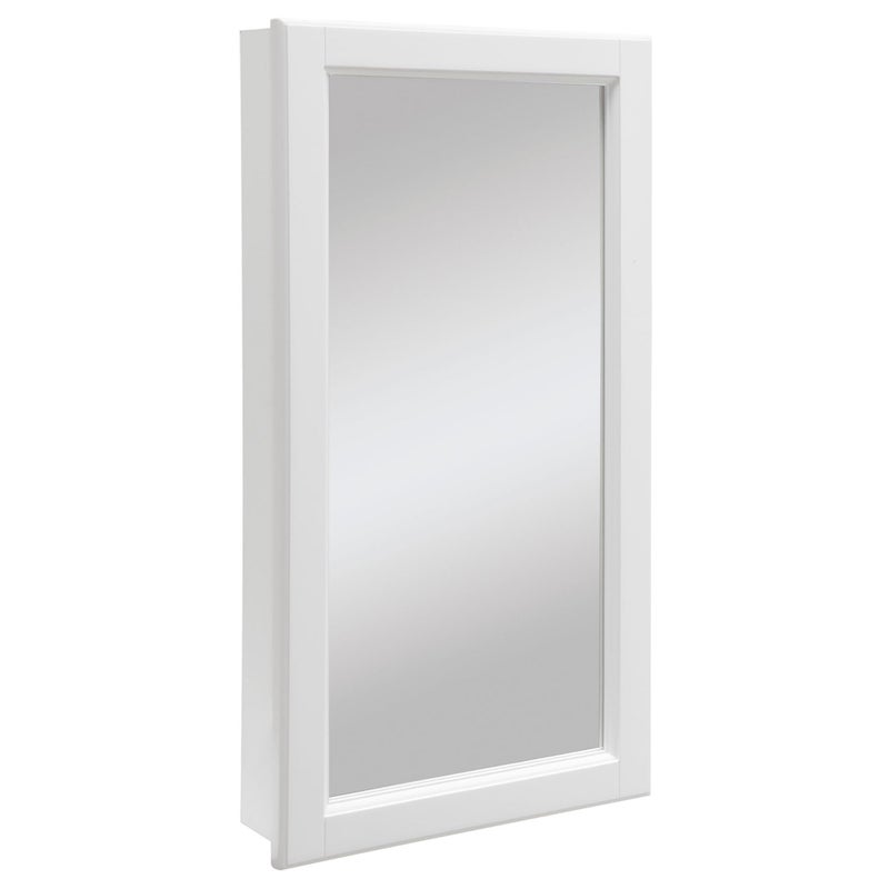 Design House Design House 16 Inch Wyndham Bathroom Medicine Cabinet Wall Mounted Mirror White 545111WHT 