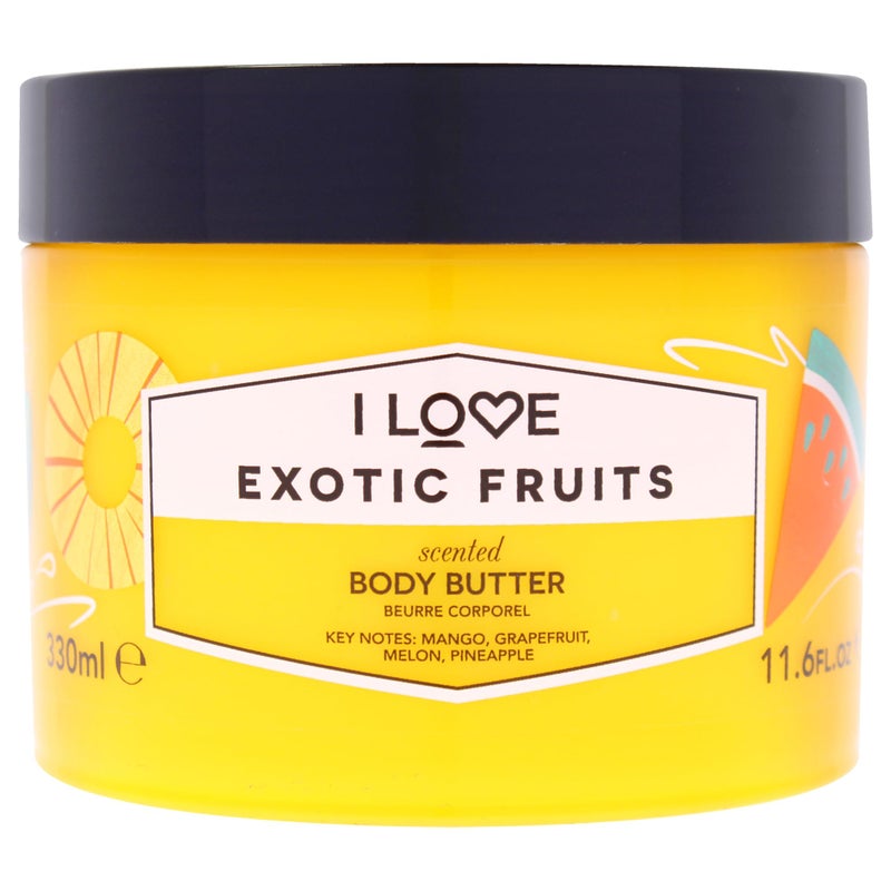 I LOVE Exotic Fruit Scented Body Butter - Hydrating Body Butter for Dry Skin - Vitamin E and Aloe Vera - Shea Butter and Coconut Oil - 10.1 oz - Image 1