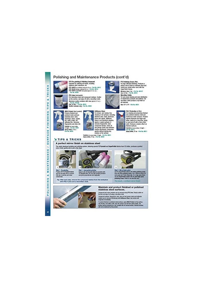 CS Unitec 40015T PTX Pink Polishing Cream Can 22lbs Metal Buffer Polisher Machine Accessory for Grinder Tool - Image 3