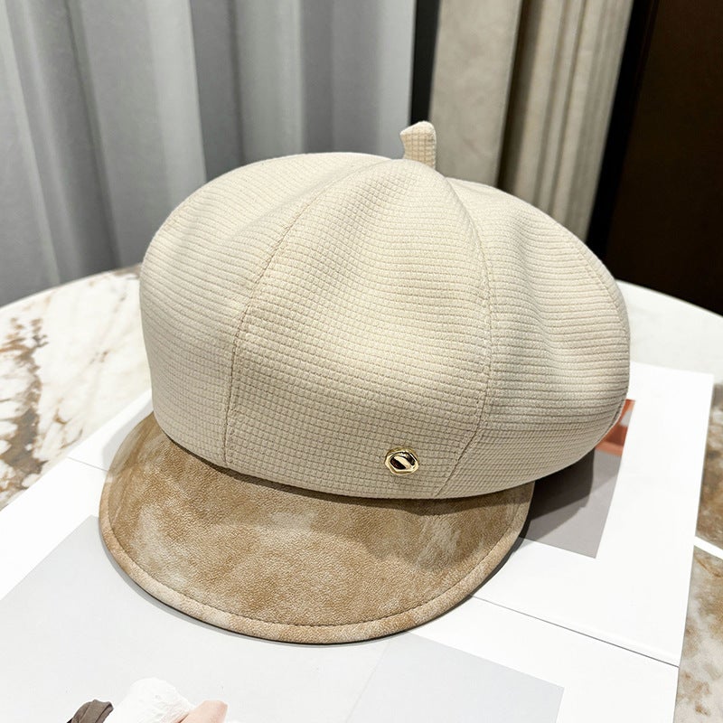 Winter Baseball Cap Unisex Lamb  Letter Casual Warm Plush Hat - Image 1