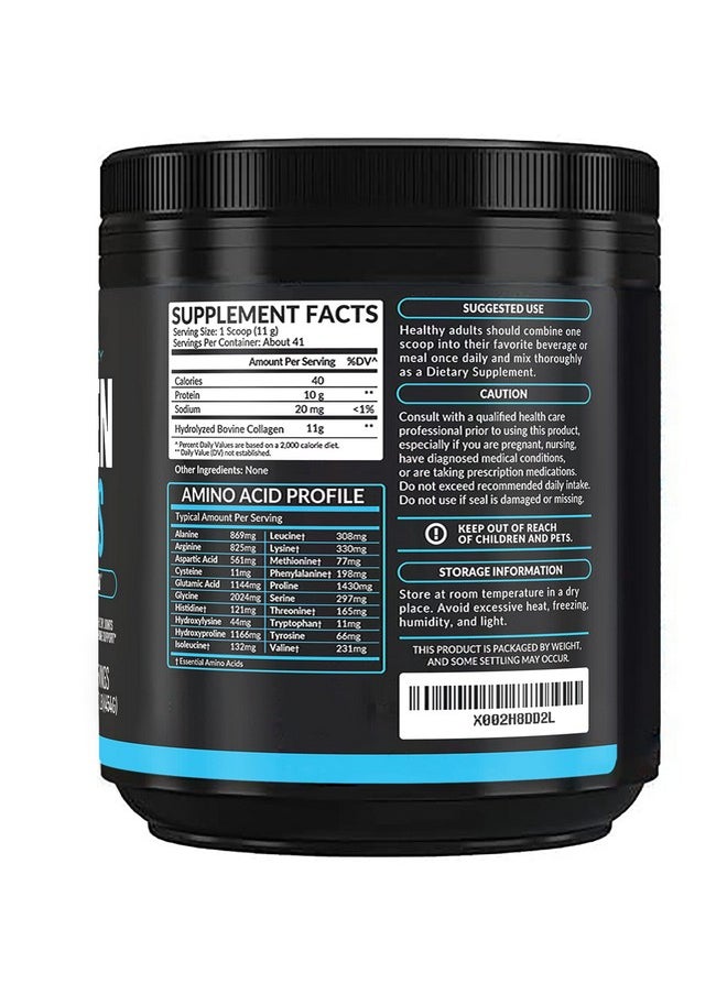 AMPLICELL Collagen Peptides 451G Hydrolyzed Collagen Powder Type 1 & Type 3 Multi Collagen Protein Powder Unflavored Collagen Peptides Powder Collagen Protein Skin Nails & Hair Supplement 41 Servings  - Image 4