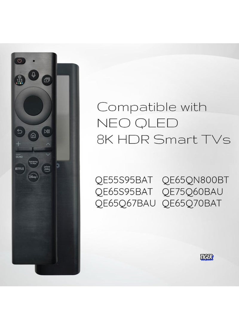 TIGER - Original OEM BN59-01385A 2021 Model Solar Voice Remote Control for Samsung Smart TVs, Compatible with Neo QLED, The Frame, and Crystal UHD Series, Eco-Friendly Solar Charging, Voice Control, Touchpad - Image 1